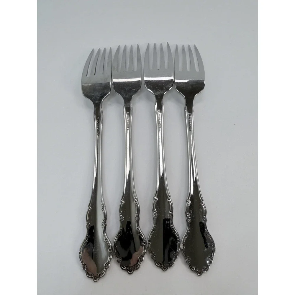 TENNYSON Oneida Community CUBE Stainless Steel Dinner Forks Set Of 4